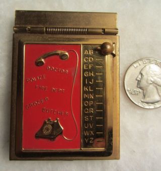 Vintage 2 1/2 " Miniature Address Telephone Book - Pop Open Index - - Usa