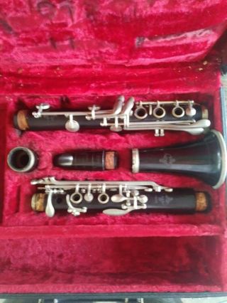 Vintage Noblet Paris France Clarinet In Leblanc Case