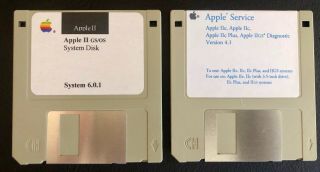 Apple Ii Gs/os System Disk / Diagnostic Disk 2 Disk Set - Apple Iigs Computers