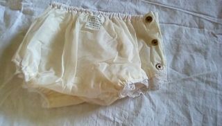 Vintage 60s Vinyl Pants Baby Pants Diaper Covers with Ruffles Plastic Diaper M 4