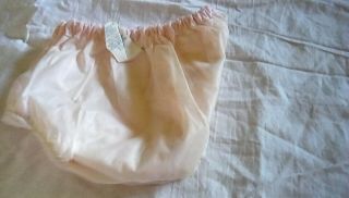 Vintage 60s Vinyl Pants Baby Pants Diaper Covers with Ruffles Plastic Diaper NB 4