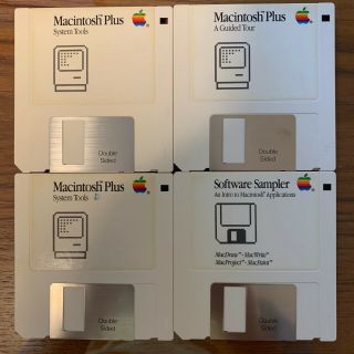 Macintosh Plus System Tools Disks Vintage