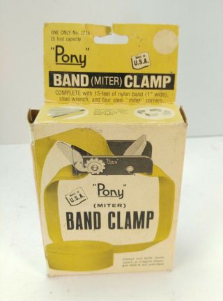 Vtg Garage Strap " Pony " No.  1215 " Band Clamp 15 