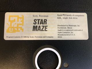 Star Maze / Apple II Home Computer Game 2