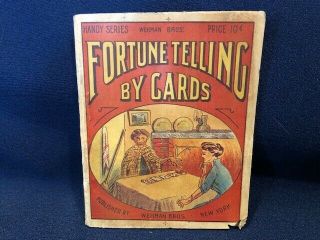 Vintage Wehman Bros.  Fortune Telling By Cards Book York Handy Series Size