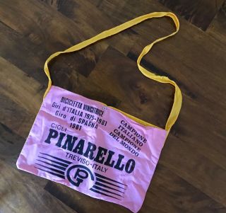 Pinarello 1980s Vintage Musette Bag Virtually Nos,  Cycling Giro D’italia