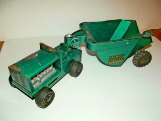 Vintage Structo Rocker Construction Tractor And Dump Trailer