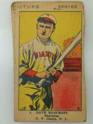 Dave Bancroft 1921 W - 551 Vintage Collectible Baseball Card