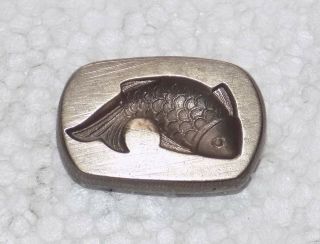 India Vintage Bronze Jewelry Die Mold/mould Hand Engraved Fish Designs Std - 646