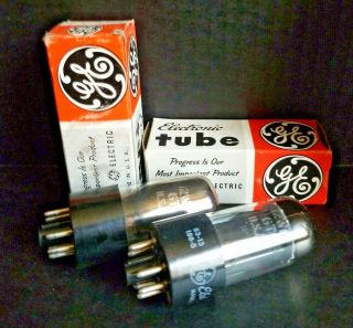 Vintage Nos 2 General Electric Ge Electronic Tubes 12w6gt With Boxes