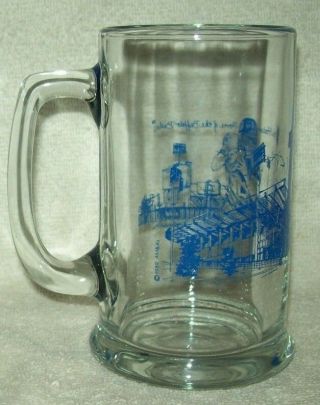 Vintage Buffalo Bills Rich Stadium Glass Mug 1989 Am&a 