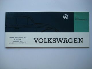 Vintage Volkswagen Vw Beetle Sedan Interior Upholstery Poster Sales Booklet