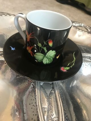 Vintage Tiffany & Co Wildflowers Black Tea Cup Mug 2005