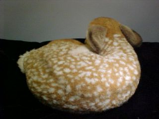 VINTAGE STEIFF FAWN - LAYING DOWN - 1831/38 WITH TAG/BUTTON DEER STUFFED ANIMAL 5