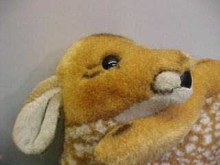 VINTAGE STEIFF FAWN - LAYING DOWN - 1831/38 WITH TAG/BUTTON DEER STUFFED ANIMAL 6