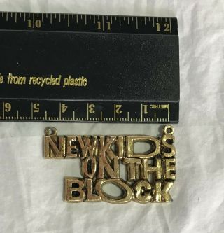 Vintage 1990 ' s Kids on The Block NKOTB Gold Necklace 3