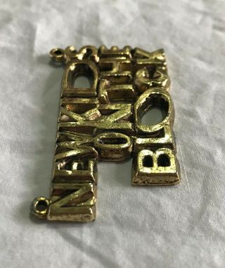 Vintage 1990 ' s Kids on The Block NKOTB Gold Necklace 5