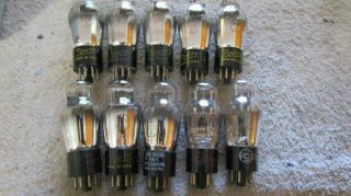 (10) Nos To Strong Test Zenith Engraved Base & Other 6x5g Radio Audio Tubes