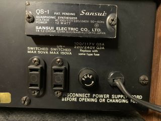 Sansui QS - 1 Quadraphonic Sythesizer 4