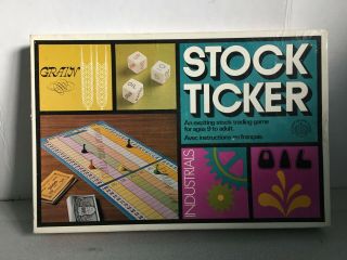 Old Vintage Board Game Stock Ticker Complete Copp Clark