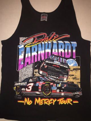Vintage Dale Earnhardt 90s Nascar T Shirt Tank Top M Racing 1993 No Mercy Tour