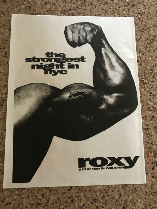 1992 Vintage 8x10 Print Nightclub Ad For The Nightclub Roxy Strongest Night Nyc