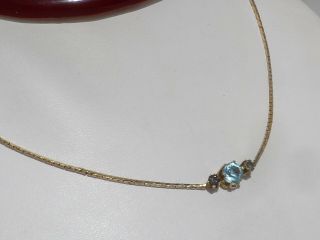 Vintage Christian Dior Crystal Gold Tone Choker Necklace