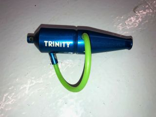 Vintage Trinity Pipe Blue Left Side Fits Rc10gt 2 Nitro Rustler