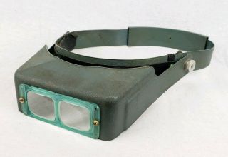 Vintage Donegan Optivisor Da - 3 3 Optical Glass Binocular Magnifier