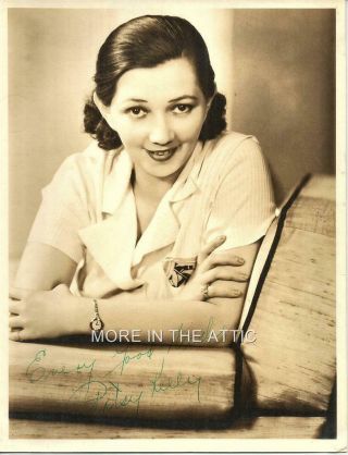 Thelma Todd Costar Patsy Kelly Orig Vintage Signed Autograph Hal Roach Portrait