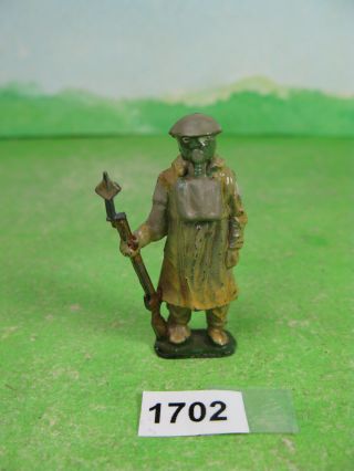 Vintage Johillco Lead Soldier Wwi Gas Mask Toy Model 1702