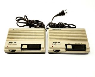 Set Of 2 Vintage Realistic Plug`n Talk Fm Wireless Intercom 43 - 207 Work As - Is