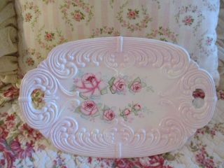 Shabby Chic Hand Painted Roses - Vintage Ornate Ceramic Tray With Handles