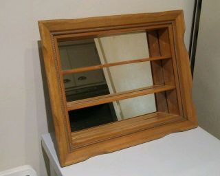 Vintage 17 " X 14 " Mirror Shadow Box Display Shelves
