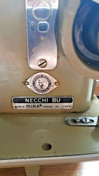 Vintage Necchi BU Mira Sewing Machine and Accessories 3