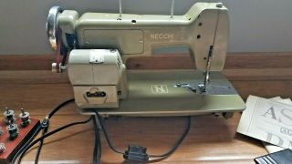 Vintage Necchi BU Mira Sewing Machine and Accessories 6