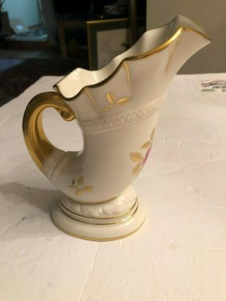 Vintage Lenox Pitcher/vase With Handle Gold Trim U.  S.  A.