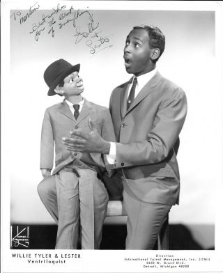 Willie Tyler & Lester Ventriloquist Motown Vintage 60s Autograph Kriegsmann