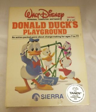 1986 Tandy Color Computer Game Donald Duck 