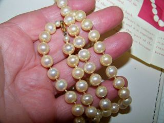BOXED VINTAGE CIRO JEWELERY 9CT GOLD CLASP ELEGANT LONG PEARL COCKTAIL NECKLACE 4