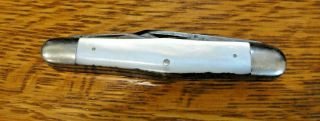 Vintage Marshall Wells Hardware " Zenith " Pearl Handle 3 Blade Pocket Knife