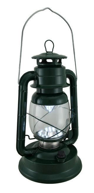 Scratch & Dent Vintage Style Glass And Metal 21 Led Hurricane Lantern 14 In.