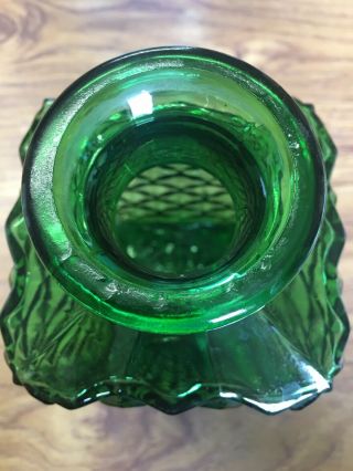 Vintage retro kitsch 1960s Italian Empoli green glass bottle decanter 6