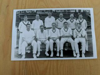 Vintage 1939 Somerset County Cricket Club Team Postcard