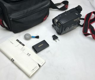 Vintage Jvc Gr - Ax35 Camcorder Compact Vhs With Battery & Carry Case.