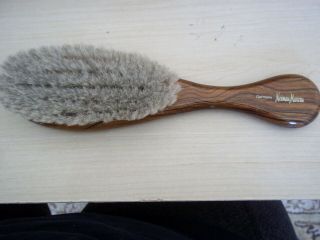 Vintage Neiman Marcus Germany Clothes Clothing Lint Brush Brown Wood 9 " Htf L@@k