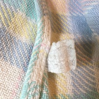 Vintage Pastel Plaid Baby Blanket Cotton Weave Woven WPL 1675 USA 4