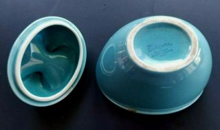 Vintage Homer Laughlin Epicure Turquoise Blue Sugar Bowl With Lid 5