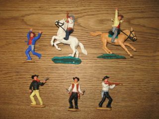 Timpo Toys - England - Vintage Plastic Western Figures - 1960´s.