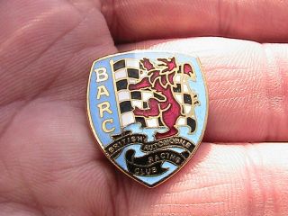 Barc British Automobile Racing Club Pin Badge Classic Vintage Car Club Owners Uk
